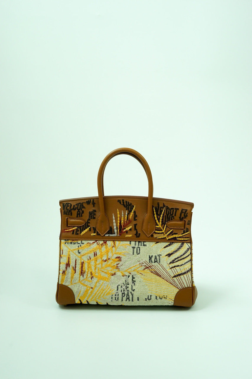 Hermes Faubourg Tropical Birkin 30 Gold 2022 Limited Edition