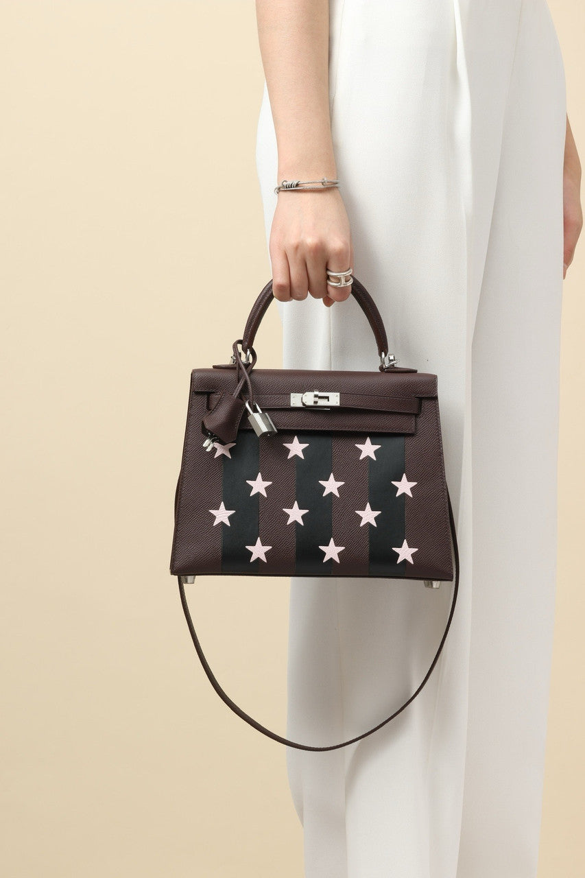 Hermes Limited Edition Star Kelly 25 cm  Epsom Palladium Hardware
