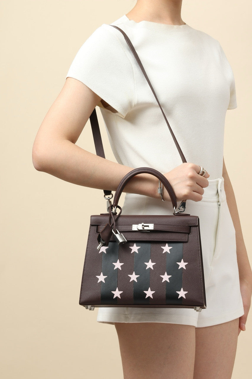 Hermes Limited Edition Star Kelly 25 cm  Epsom Palladium Hardware