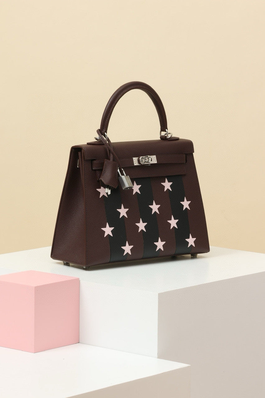 Hermes Limited Edition Star Kelly 25 cm  Epsom Palladium Hardware