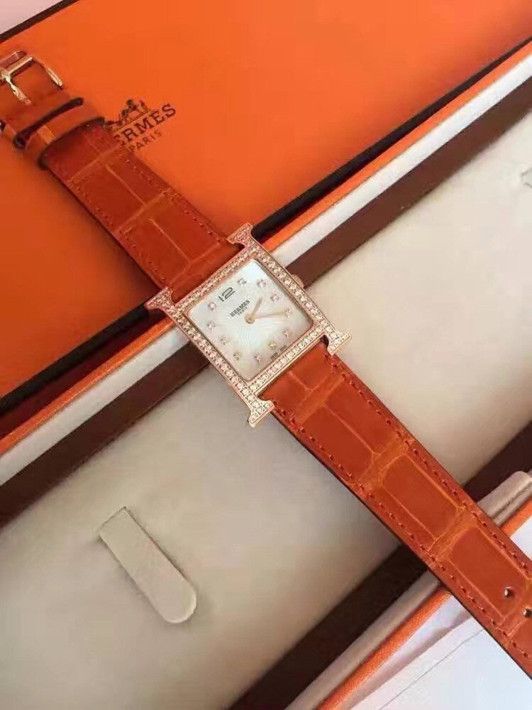 Hermes H Hour Watch with gemstone