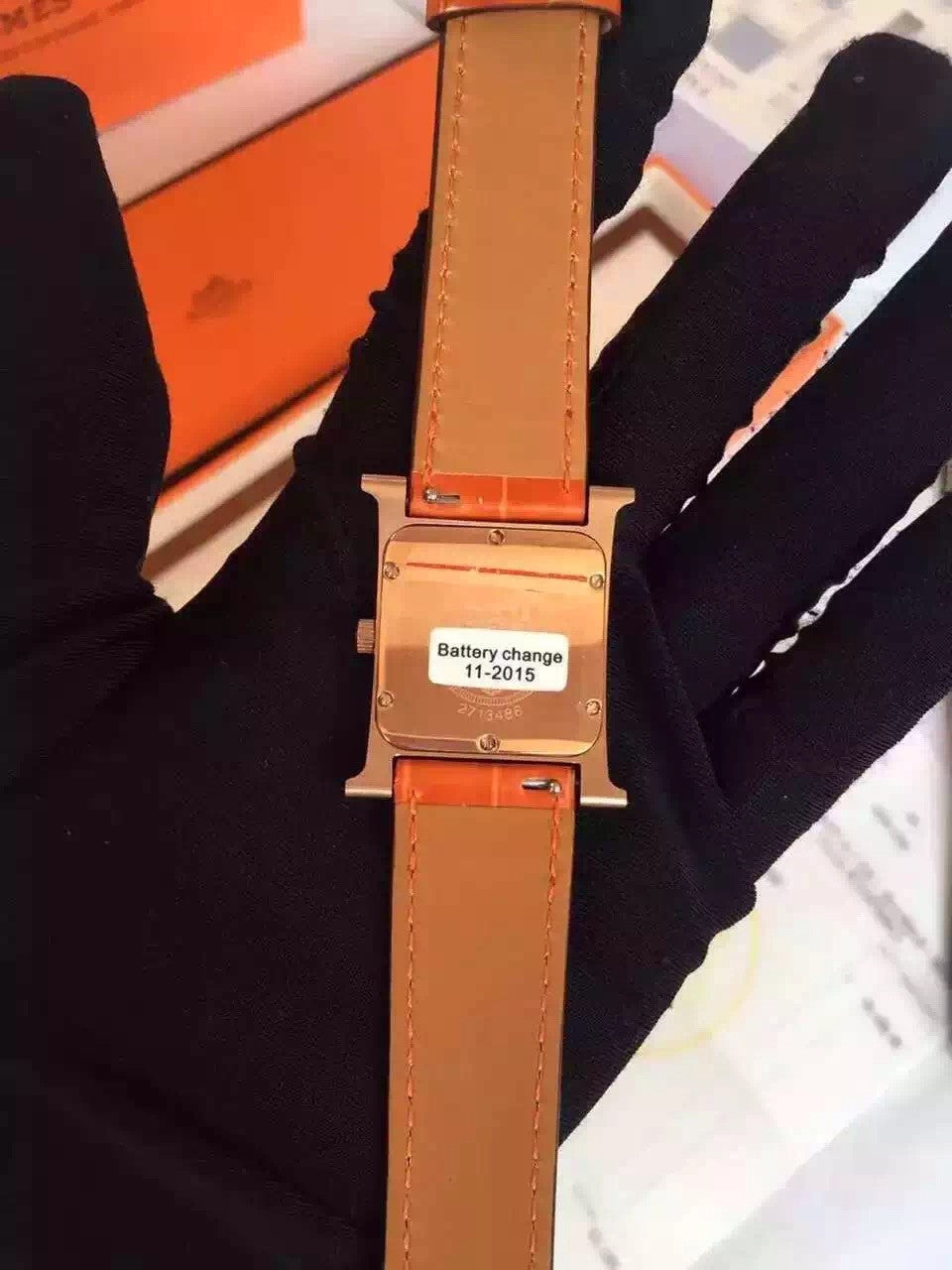 Hermes H Hour Watch with gemstone