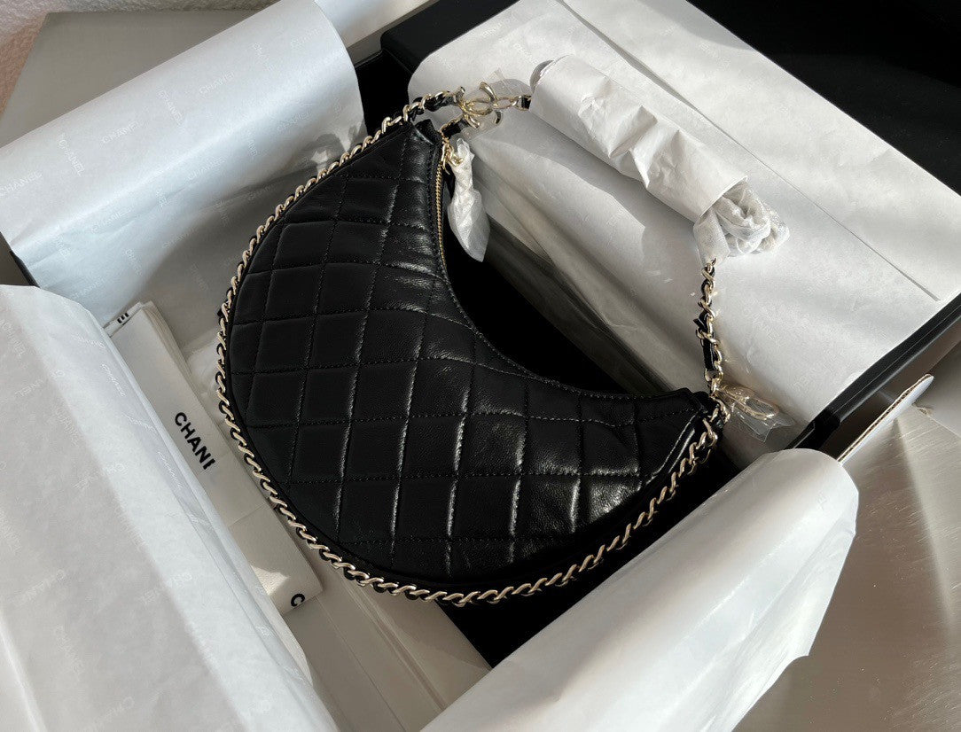 Chanel SS2023 SMALL HOBO BAG BLACK
