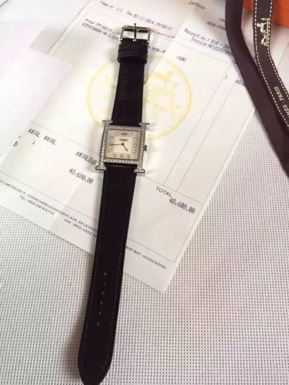 Hermes H Hour Watch with gemstone