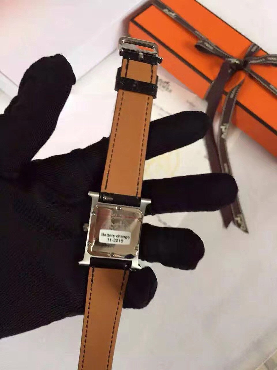 Hermes H Hour Watch with gemstone