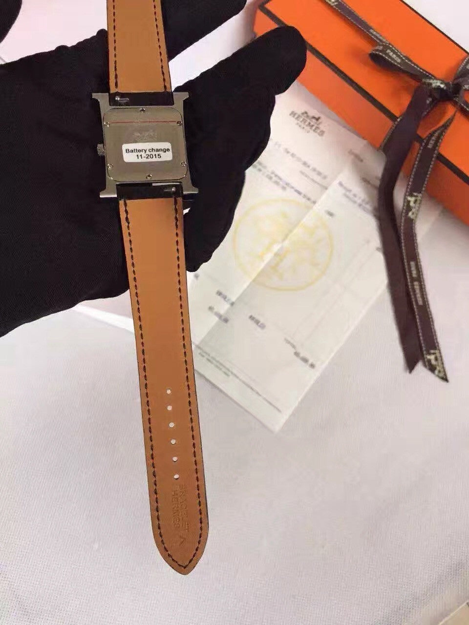 Hermes H Hour Watch with gemstone