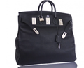 Hermes Black Taurillon Clemence 50cm Hac Birkin Bag 50