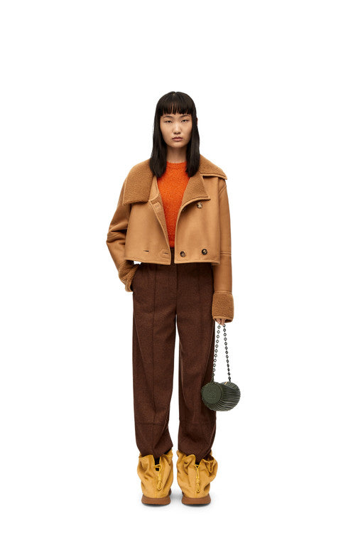 Loewe Deconstructed jacket in shearling Desert