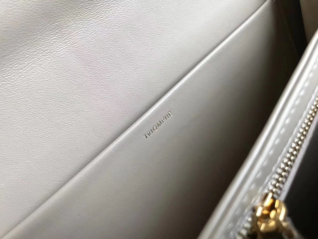 Celine MEDIUM TRIOMPHE BAG IN SHINY CALFSKIN NUDE