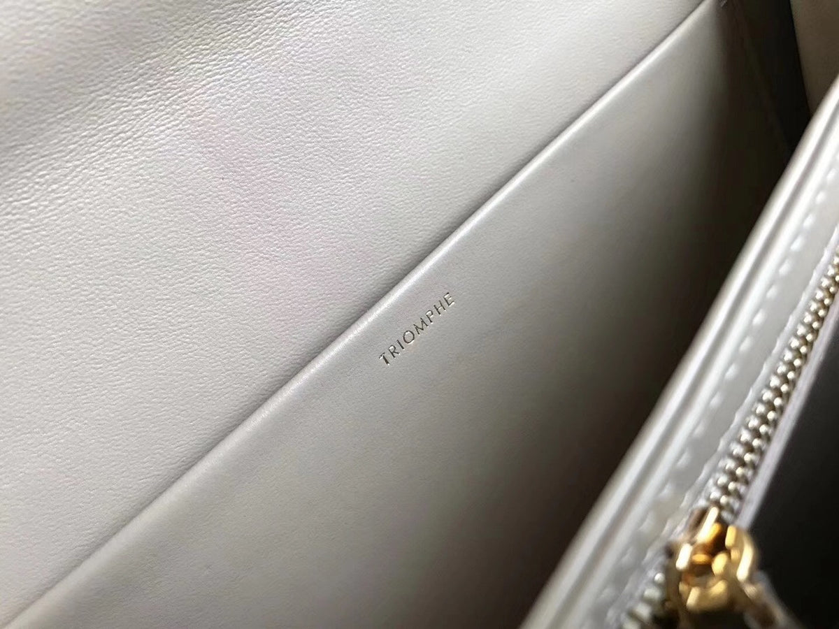 Celine MEDIUM TRIOMPHE BAG IN SHINY CALFSKIN NUDE