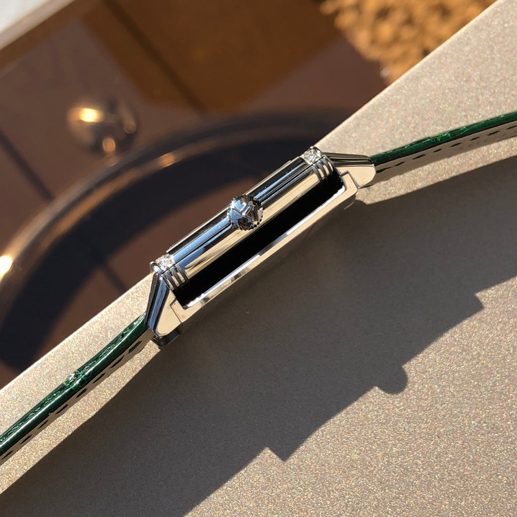 JAEGER-LECOULTRE REVERSO ONE Green Enamel & Diamonds | 18k Rose Gold | "Precious Flowers" Edition