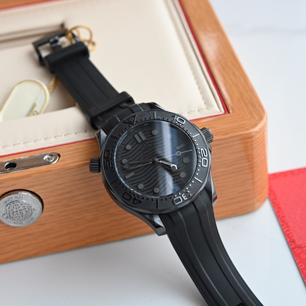 Omega Seamaster 300M Black Ceramic 43.5mm Watch Full Set