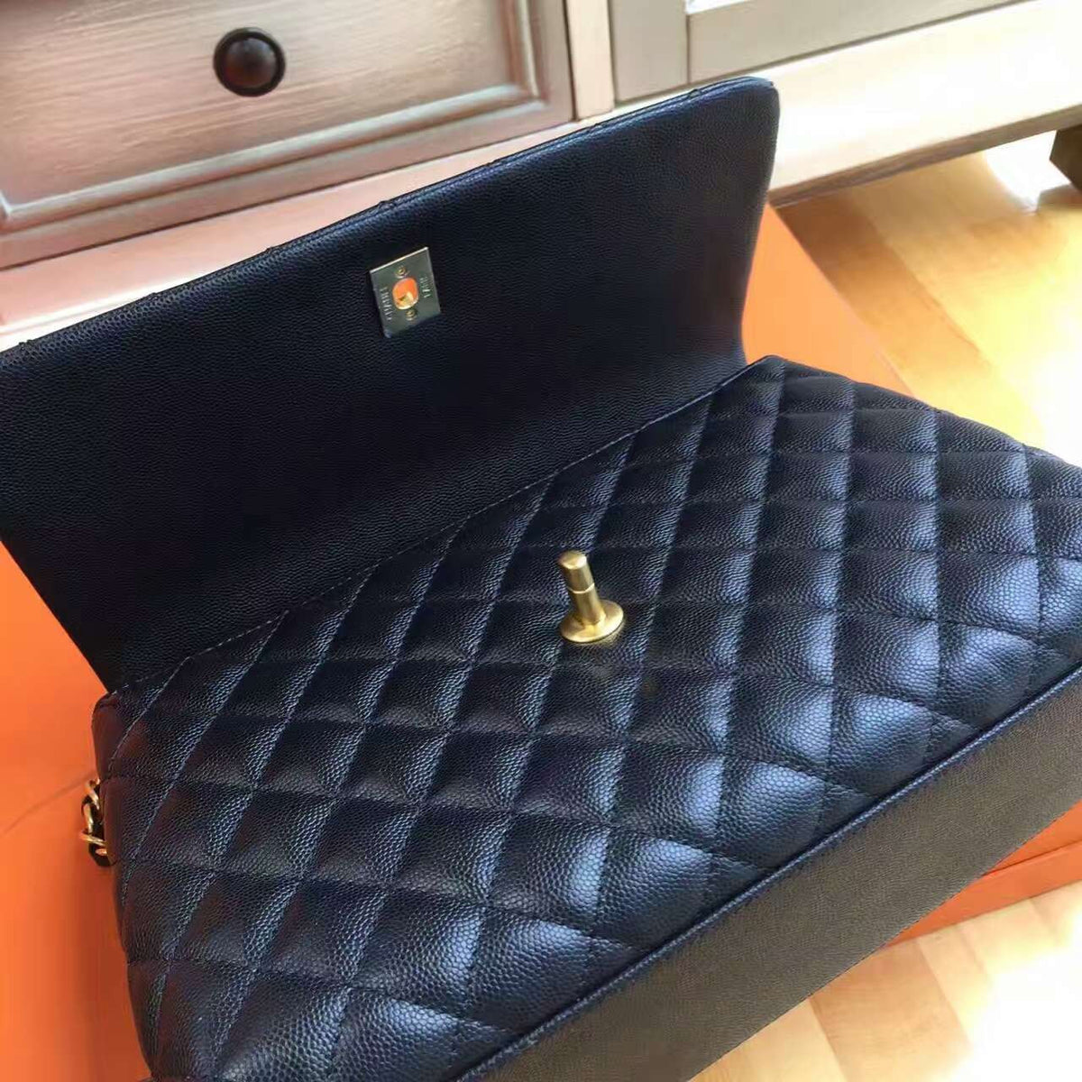 Chanel Coco Handle Bag with Lizard Handle Style Code A92992