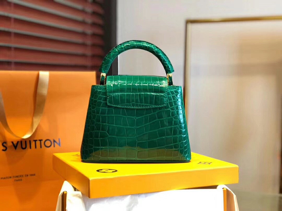 CAPUCINES MINI N92831 Alligator leather