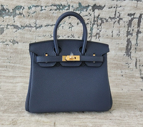Hermès Navy Blue Birkin 20 Togo Leather Gold Hardware