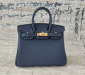 Hermès Navy Blue Birkin 20 Togo Leather Gold Hardware