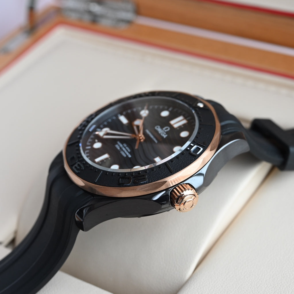 Omega Seamaster 300 Black Ceramic & Rose Gold Bezel 43.5mm