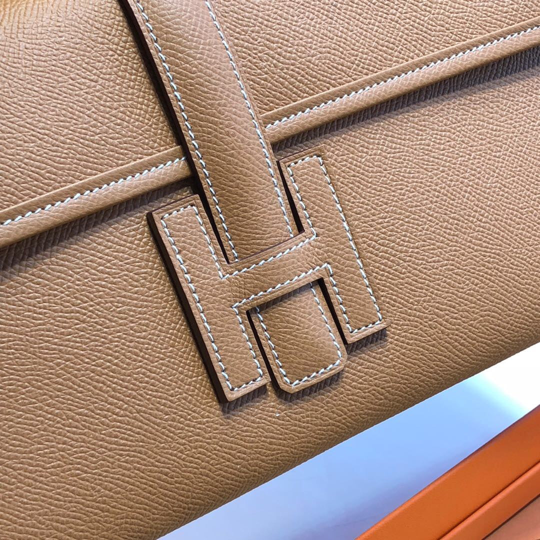 Hermes Gold Jige Elan clutch
