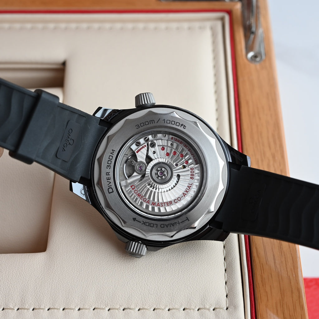 Omega Seamaster 300M Black Ceramic Titanium Watch 43.5mm Full Set