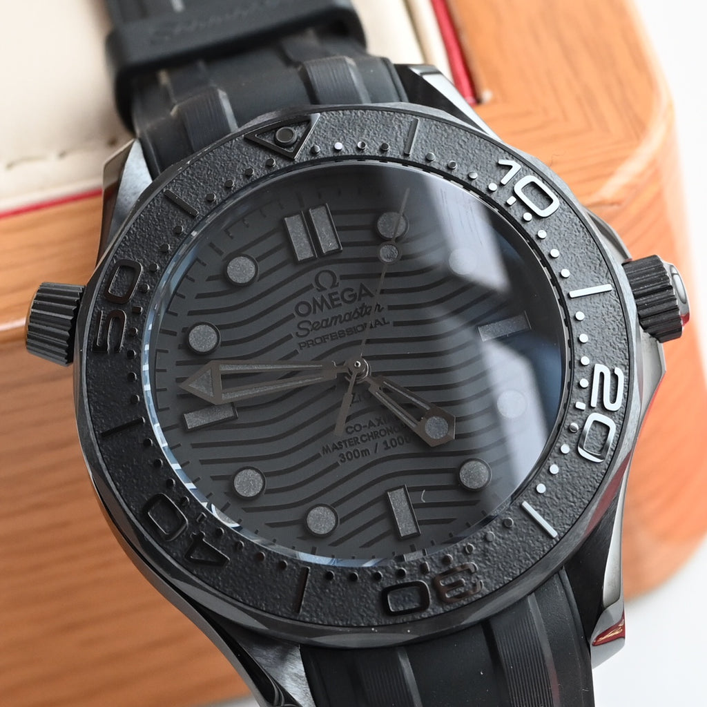 Omega Seamaster 300M Black Ceramic 43.5mm Watch Full Set