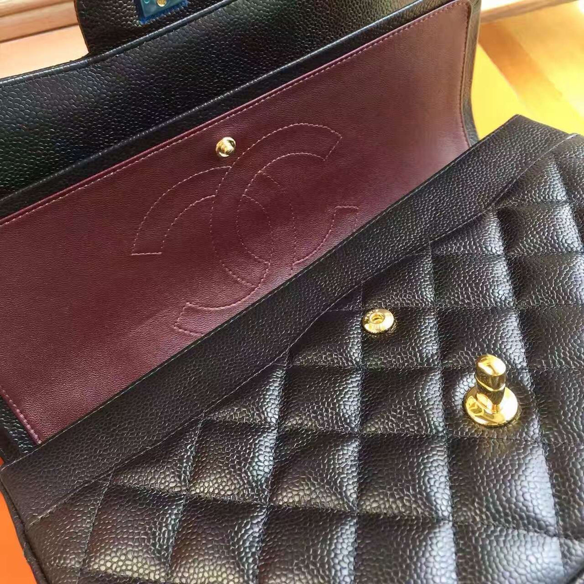 Chanel LARGE CLASSIC HANDBAG Black Calfskin