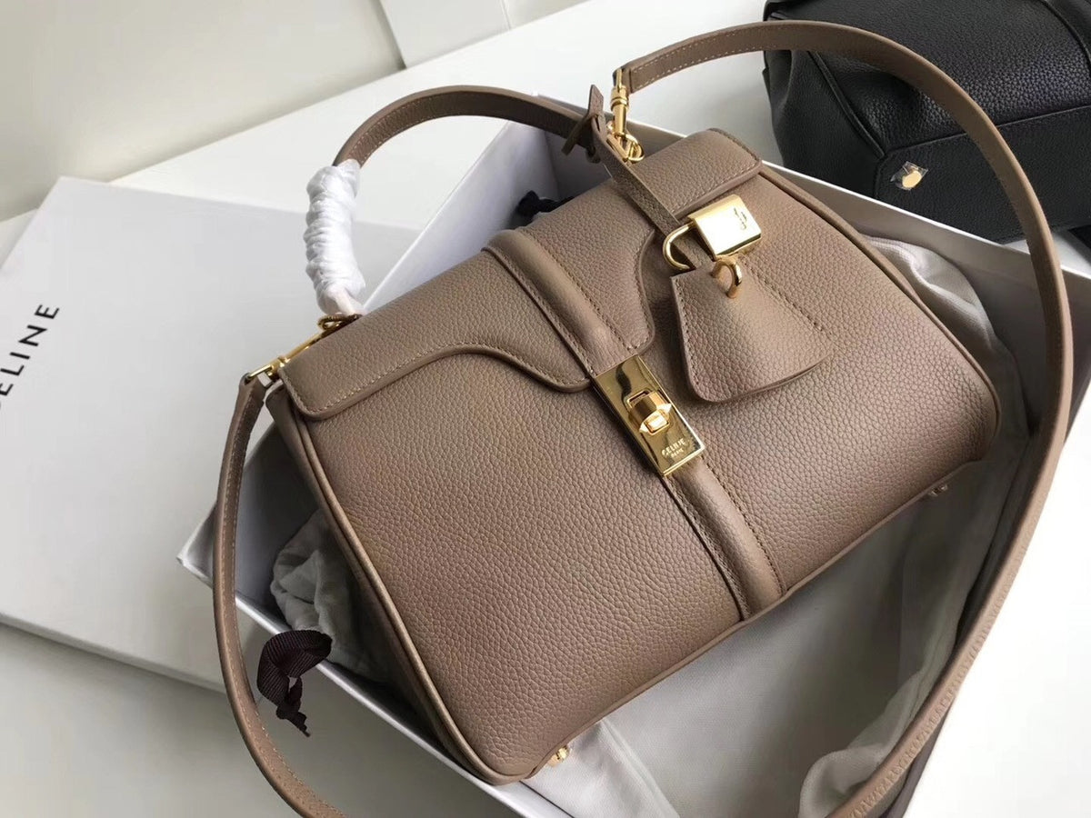 Celine SMALL 16 BAG IN SATINATED CALFSKIN NUDE
