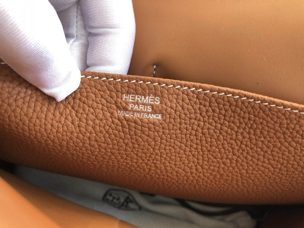 Hermes Gold 31 cm Halzan bag Togo Leather