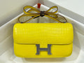 Hermes Jaune de Naples Constance 26 Niloticus Crocodile