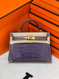Hermes Crocus Mini Kelly II 20 Alligator Gold Hardware