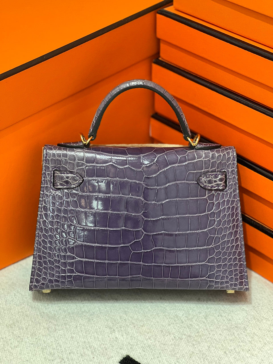 Hermes Crocus Mini Kelly II 20 Alligator Gold Hardware