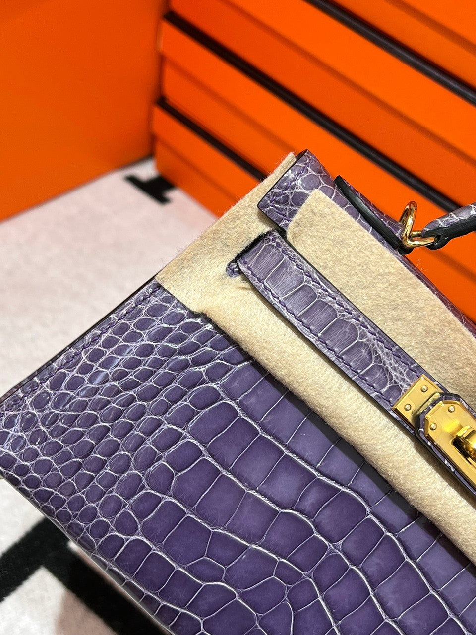Hermes Crocus Mini Kelly II 20 Alligator Gold Hardware