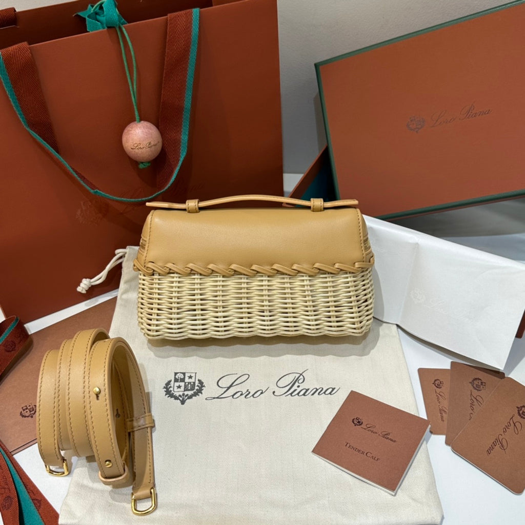 Loro Piana Extra Pocket L19 East-West wicker Beige