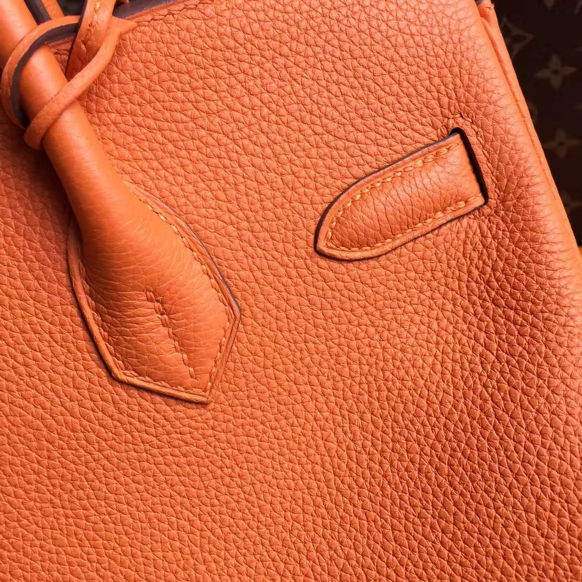 Hermes Orange Birkin Bag 25cm Palladium Hardware