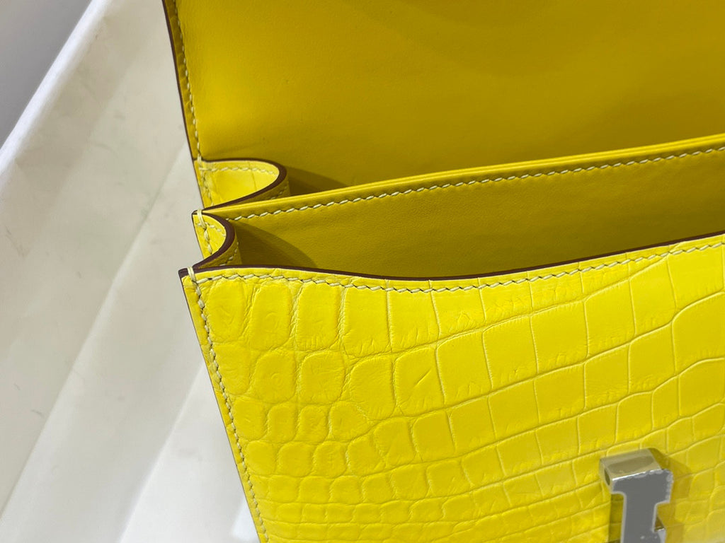 Hermes Jaune de Naples Constance 26 Niloticus Crocodile