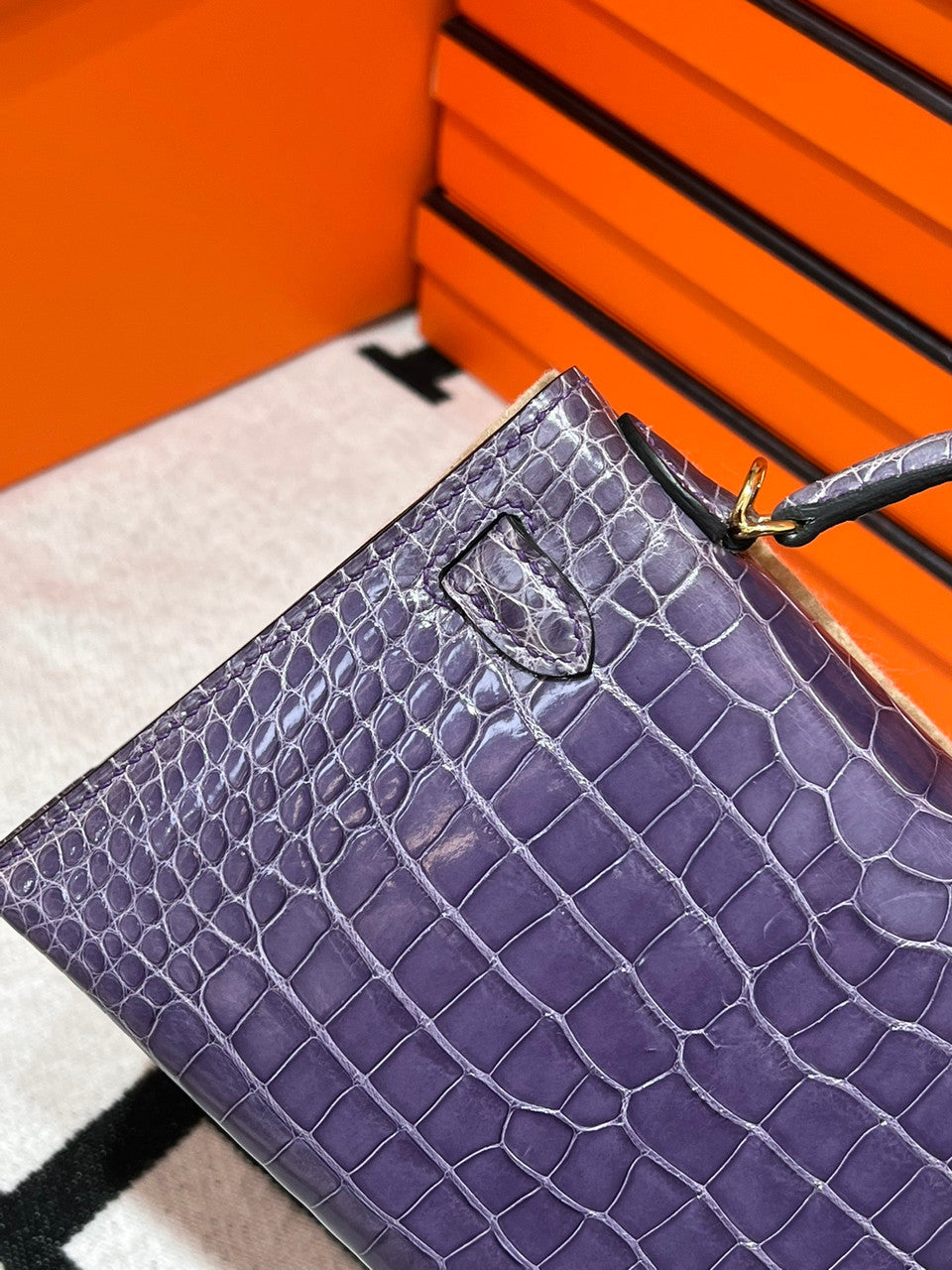 Hermes Crocus Mini Kelly II 20 Alligator Gold Hardware