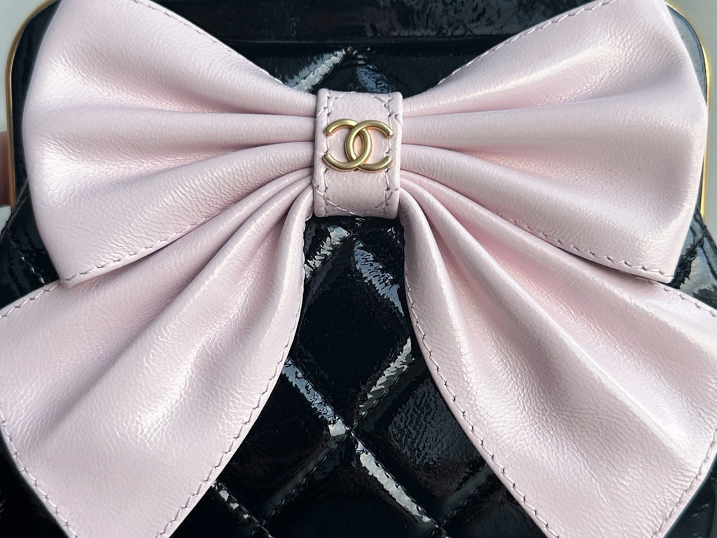 CHANEL HANDBAG WITH CHAIN BLACK/PINK