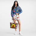 Louis Vuitton 1AB6K3 LV x YK Faces Patches Denim Jacket