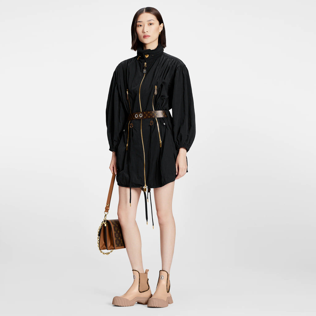 Louis Vuitton 1AAY2B MONOGRAM ACCENT GATHERED NYLON PARKA