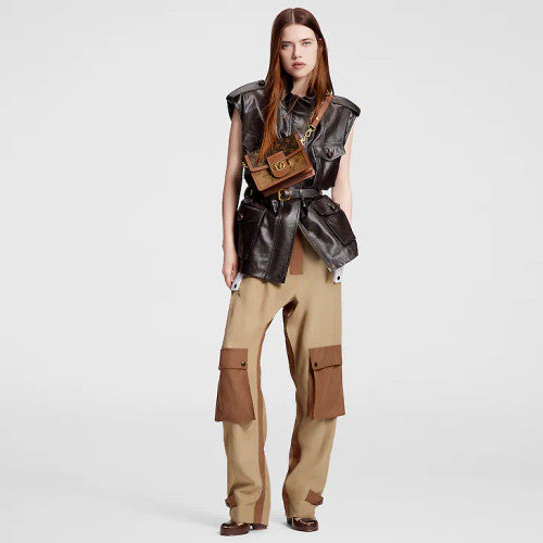 Louis Vuitton 1AFEC4 Sleeveless Leather Safari Jacket
