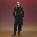 Hermes Wrap coat Black